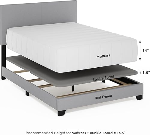 Miniatura 73 de Furinno Pessac - Marco de cama tapizado, piel sintética blanca, tamaño individual XL Blanco,Negro -,Glacier,Negro (plain