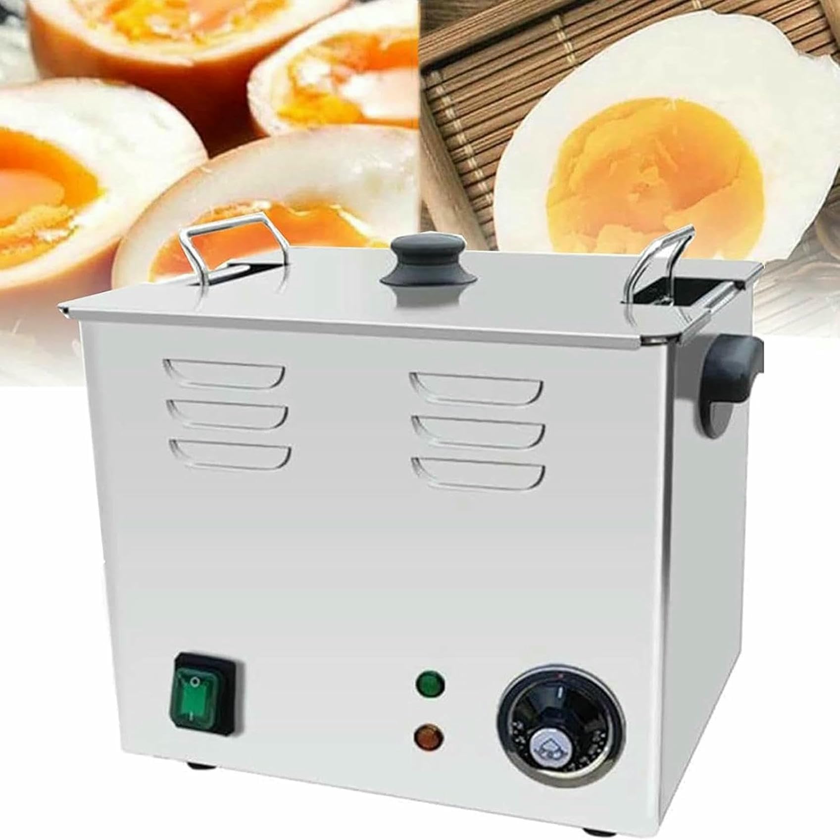 Hervidor de Huevos Comercial de 2600 W, 60 Unidades, Gran Capacidad, automático,2600 W, 60 Unidades, Gran Capacidad, automático, para Huevos semiduros, Blandos, semiduros y escalfados~/
