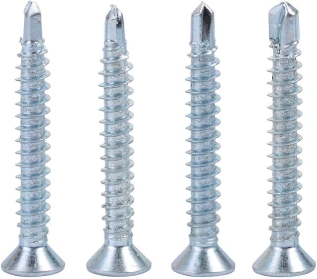 Hilitand Drilling Tail Screw Set, 50 Pcs Countersunk Head Self-Drilling, M4.2 Self-Tapping Metal Screws for Sheet Metal Fixing(M4.2x50(50PCS))