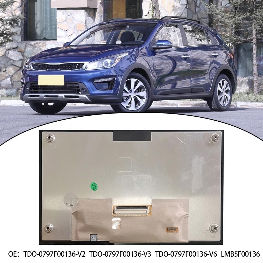 Monitor LCD negro de 7 pulgadas para Kia para radio Hyundai empotrable