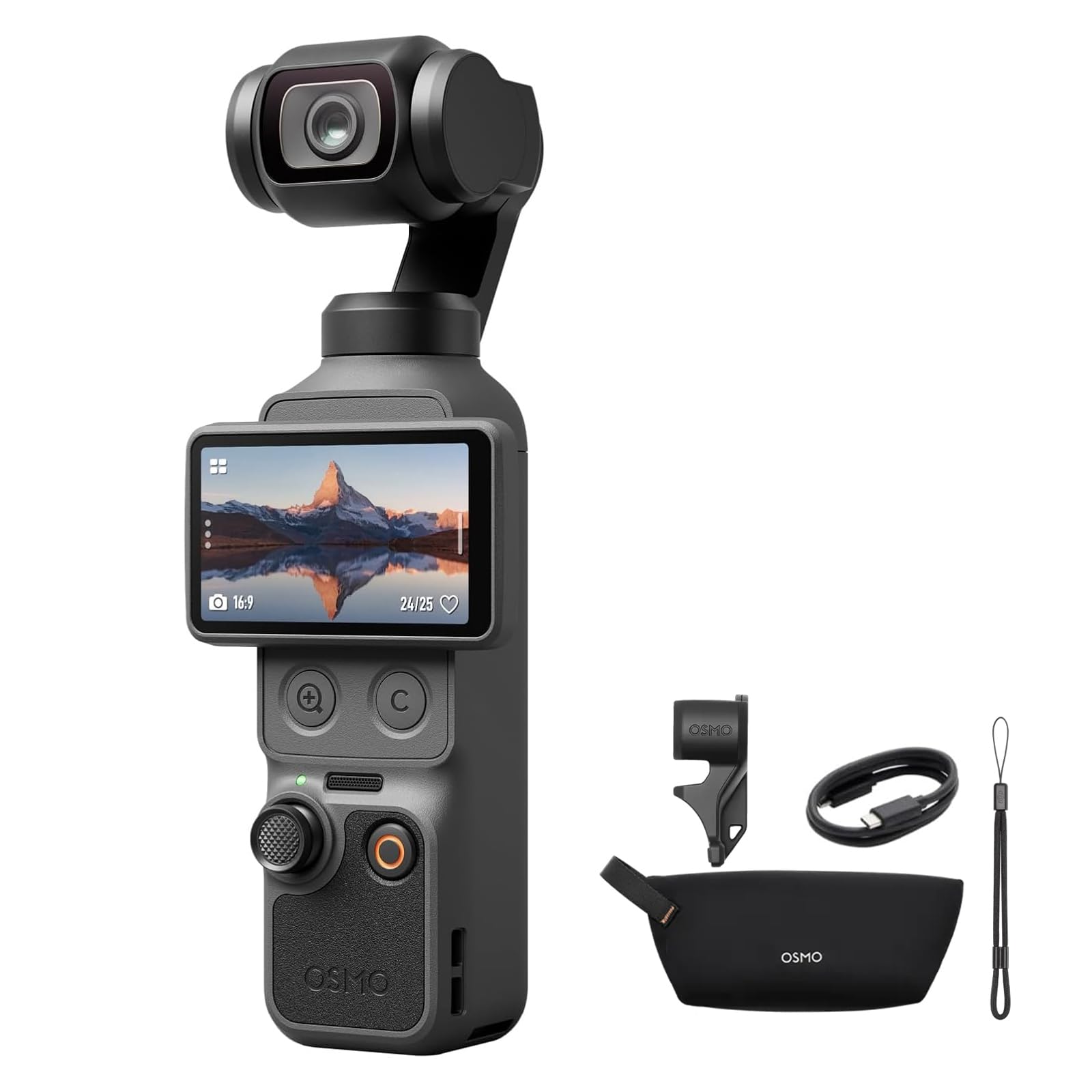DJI Osmo Pocket 4 Combo Standard, fotocamera stabilizzata tascabile per vlog, CMOS da 1″ e 4K/240fps, stabilizzazione a tre assi, 107 GB di memoria integrata (Standard Combo)