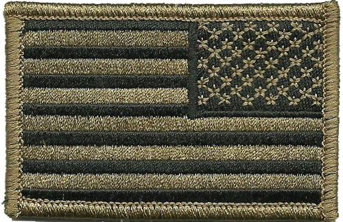 Tactical Reverse USA Flag Patch - Coyote Tan