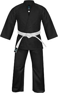 AntaresAthletics Lightweight Martial Arts Gi Uniform for Kids & Adults - Karate Jacket Pants & Free White Belt