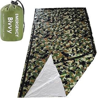 Emergency Sleeping Bag, Lightweight Survival Sleeping Bags Waterproof Thermal Emergency Blanket, Bivy Sack Survival Gear f...