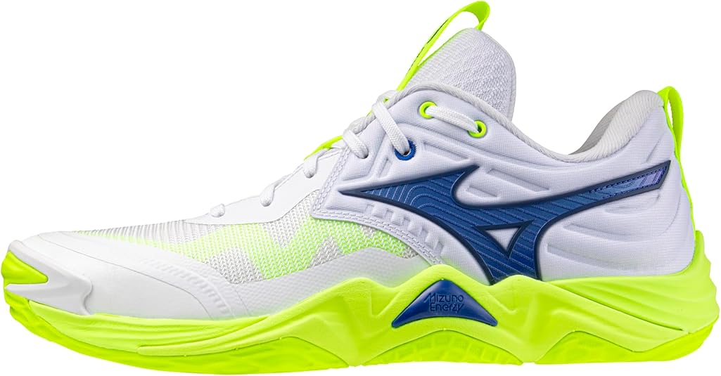 Mizuno Tênis masculino Wave Momentum 4 Elite, Branco/Ouro, 47