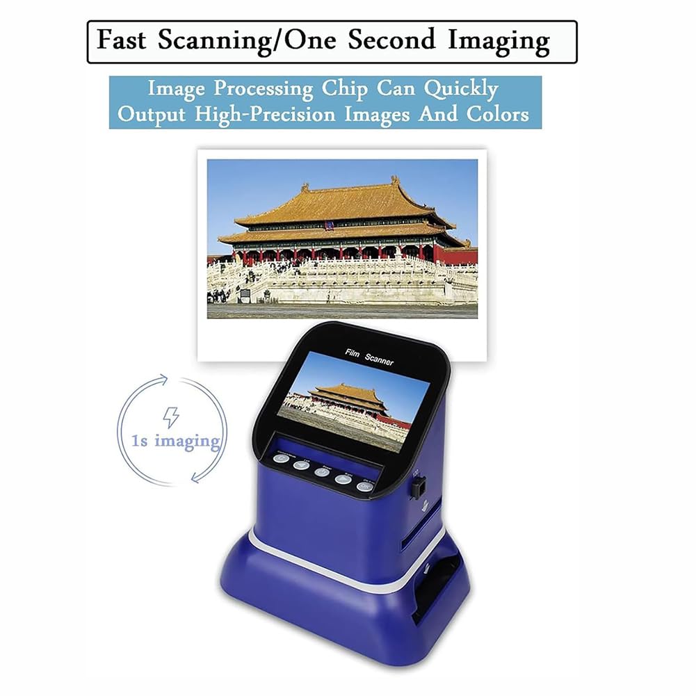 KK-GAL Portable Digital Film Scanner, HD Film Scanner with 4.3 in LCD Screen, 22MP Film Negative Scanner Slide Viewer, Converts 35Mm/135/126/127 Negatives and Slides to Digital JPEG Images