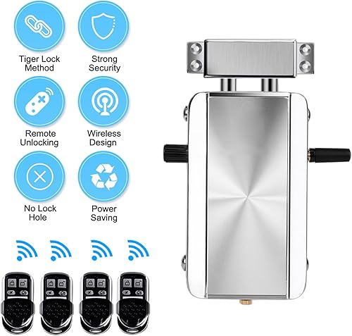 Miniatura 2 de Cerradura de puerta inteligente electrónica con control remoto, inalámbrico inteligente, cerrojo electrónico, antirrobo, cerradura de puerta oculta,