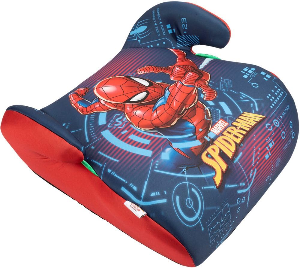 Asiento de coche infantil i-Size ECE R129. Elevador de coche para niños de 6 a 12 años, 125-150 cm, 22-36 kg (Spiderman)
