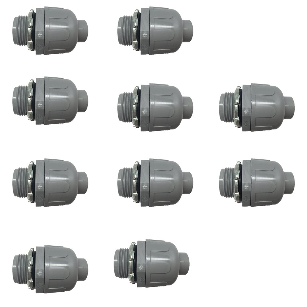 Pro Line Series 10 Pack - 2" Non-Metallic Electrical Liquid Tight Conduit Straight Fittings - 5105200050-10