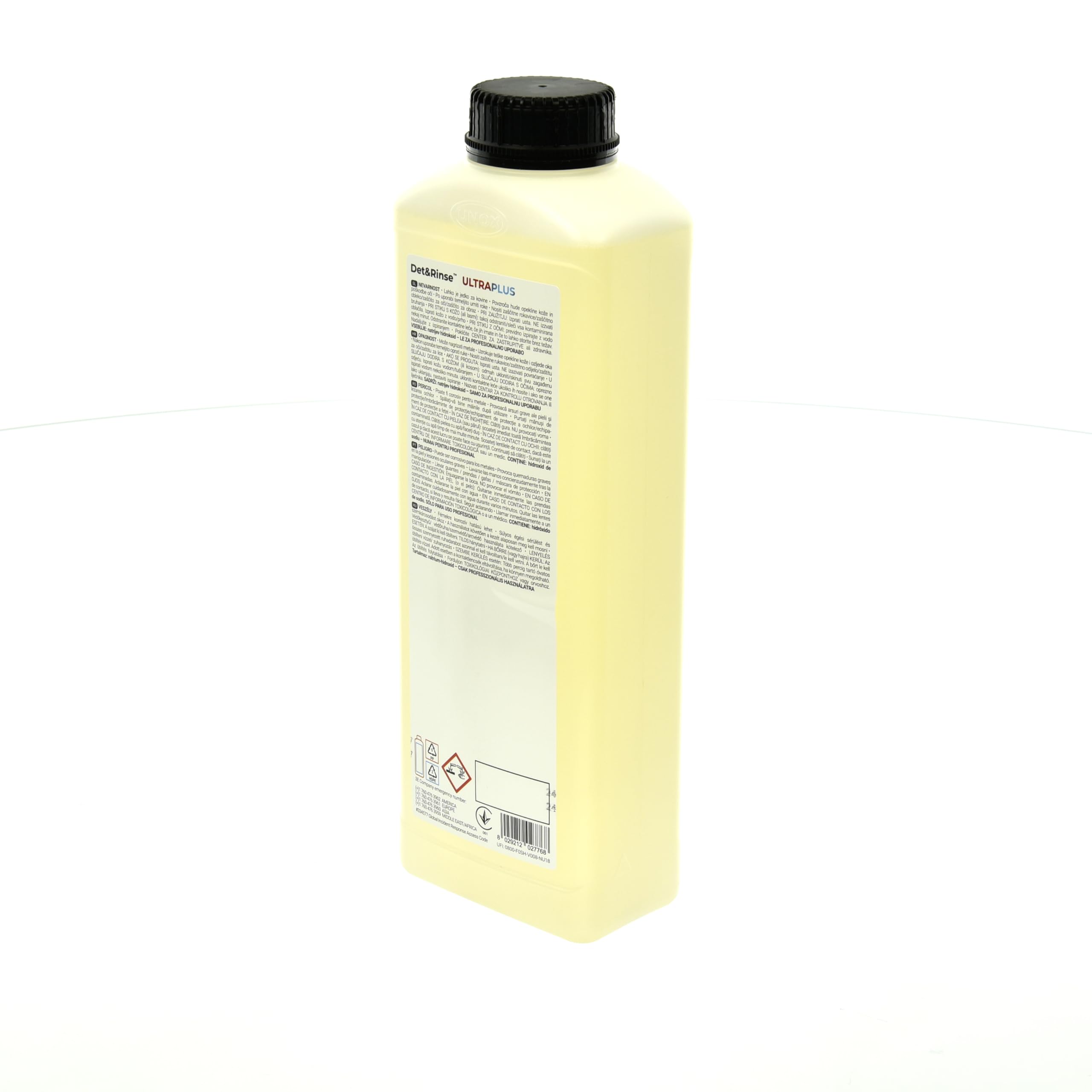 20 × 1 l Unox DET&RINSE Ultra Plus Detergente professionale per la pulizia automatica, prodotto speciale per ammortizzatori combinati e forni ad aria calda Mind.Maps ChefTop BAKERTOP