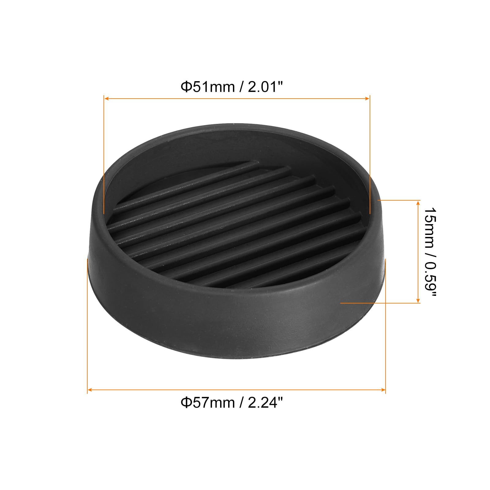 uxcell Chair Leg Floor Protectors,10Pcs 2", Rubber Round Non-Slip Furniture Pads - Image 2