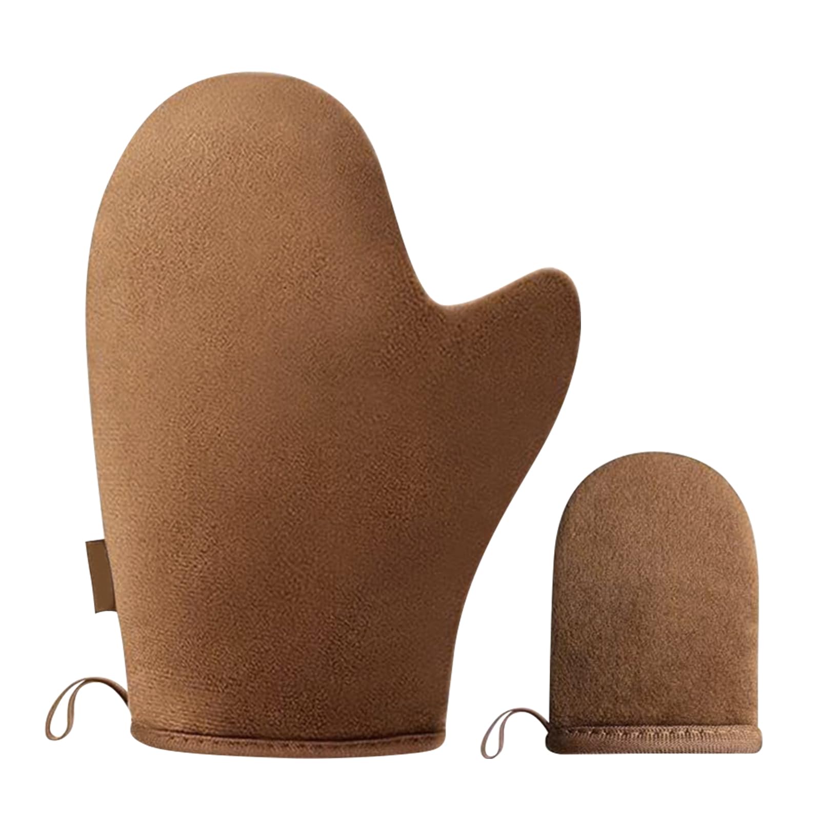 Self Tanning Mitt Applicator, 2 Pack Double-Sided Velvet Fake Tan Mitt Gloves, Tan Mitt Tanning Lotion Applicator for Even Streak-Free & Flawless Look, Prevent Stained Hand, Washable & Reusable