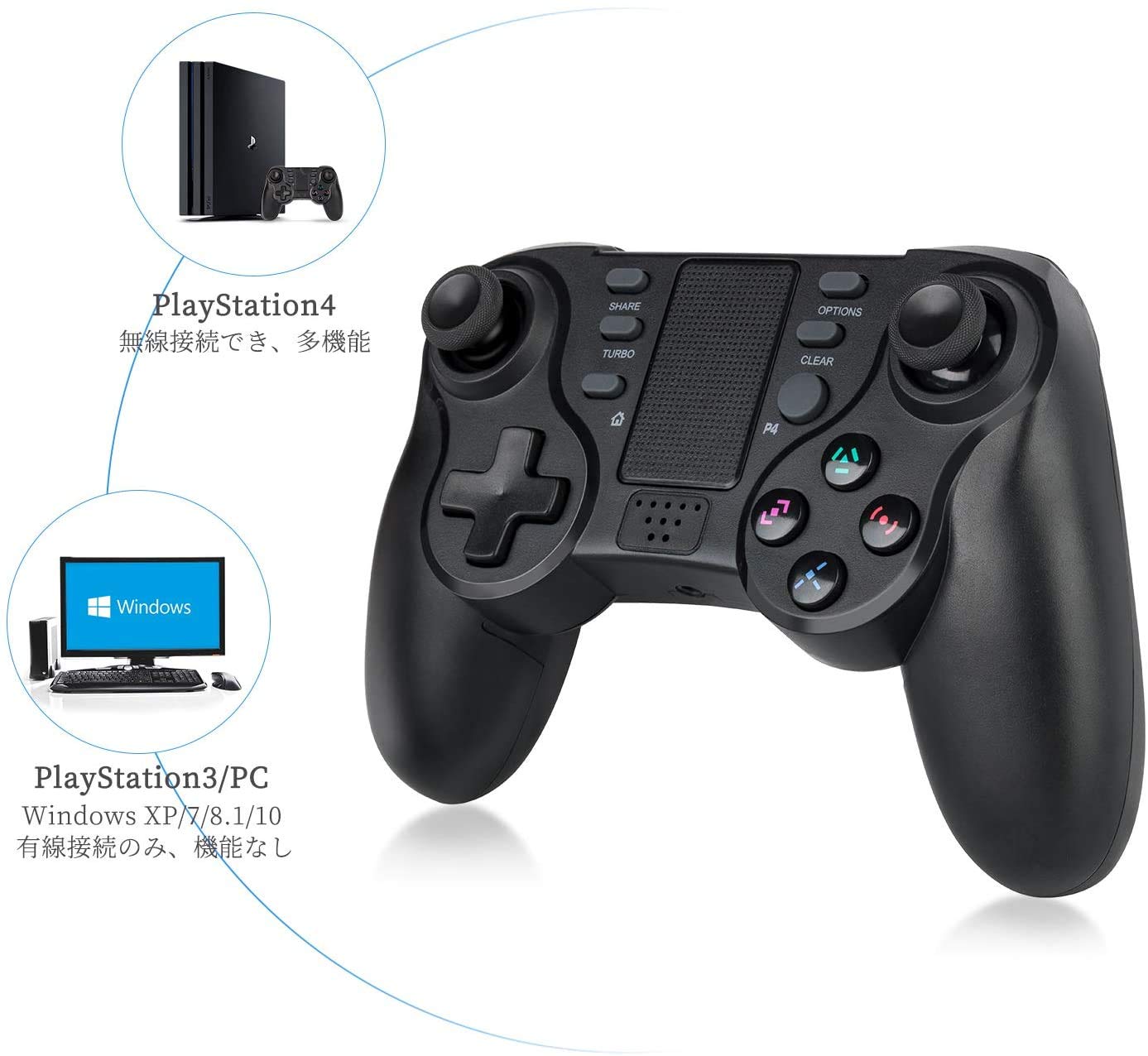 Amazon.co.jp: TRENZADO PS4 コントローラー 無線 ゲームパッド
