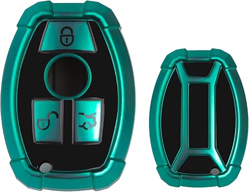 Xotic Tech - Funda para llavero de TPU suave compatible con Mercedes Benz CLS CLK AMG ML C CL E S SL SLK G GLC GLE GLS M R Class Smart Key Entry Key