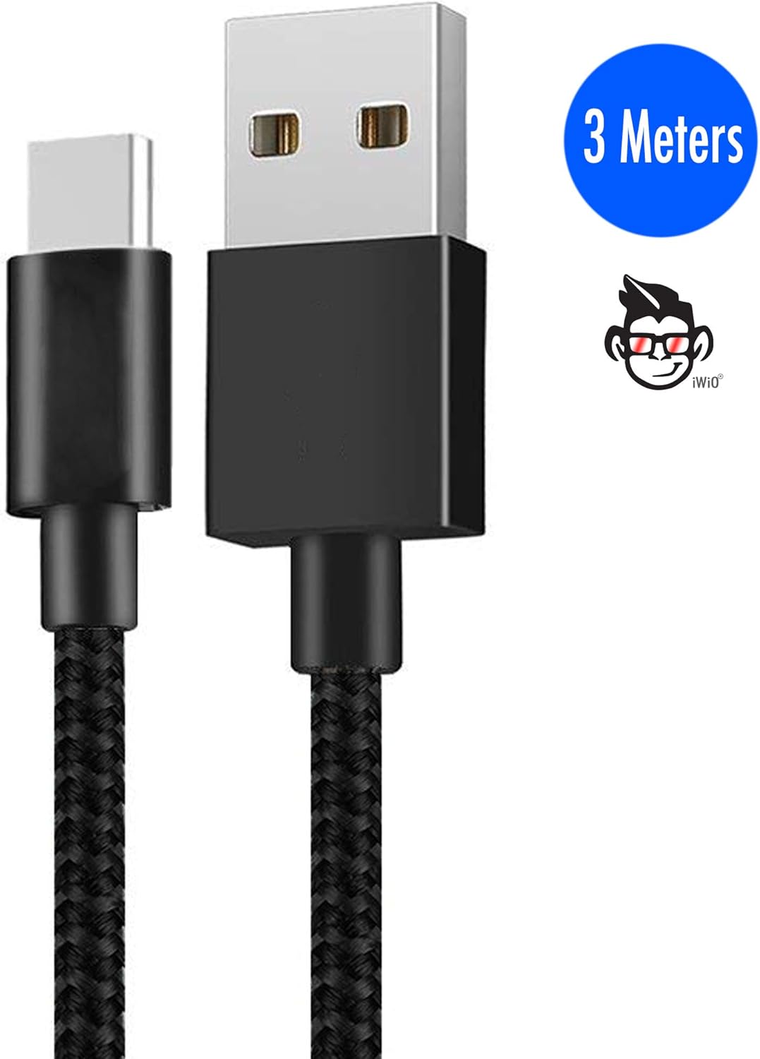IWIO® USB Type C Power Cable for Amazon Kindle Fire HD 10 (9th Gen), Fire HD 8 (10th Gen), Fire HD Plus (10th Gen) and Fire HD 8 Kids Edition Tablets – Replacement Charging Lead Power (Black) IWIO® USB Type C Power Cable for Amazon Kindle Fire HD 10 (9th Gen), Fire HD 8 (10th Gen), Fire HD Plus (10th Gen) and Fire HD 8 Kids Edition Tablets – Replacement Charging Lead Power (Black)