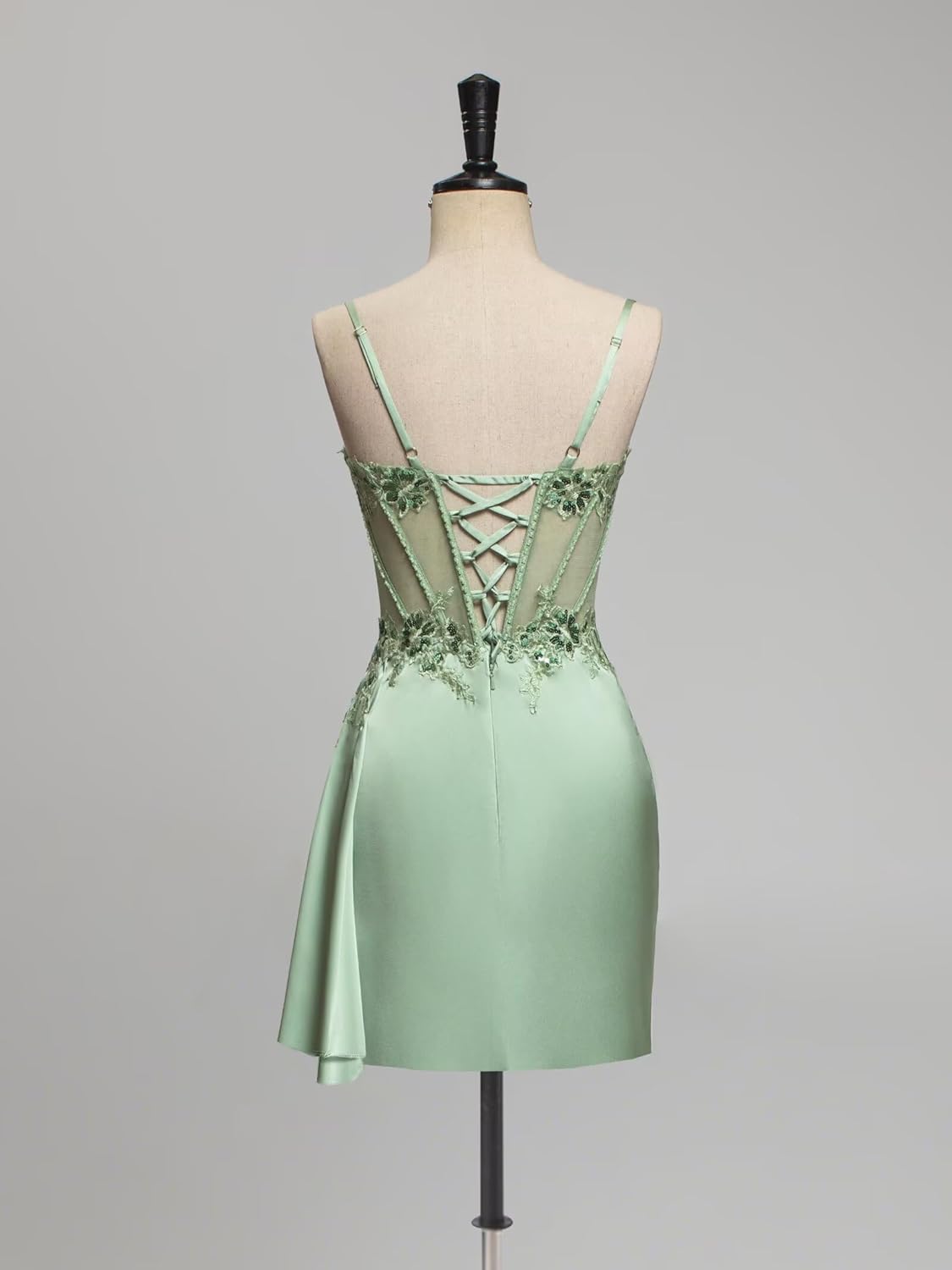 Sparkly Satin Homecoming Dresses for Teens Corset Lace Applique HOCO Dresses 2025 Short Prom Party Gowns