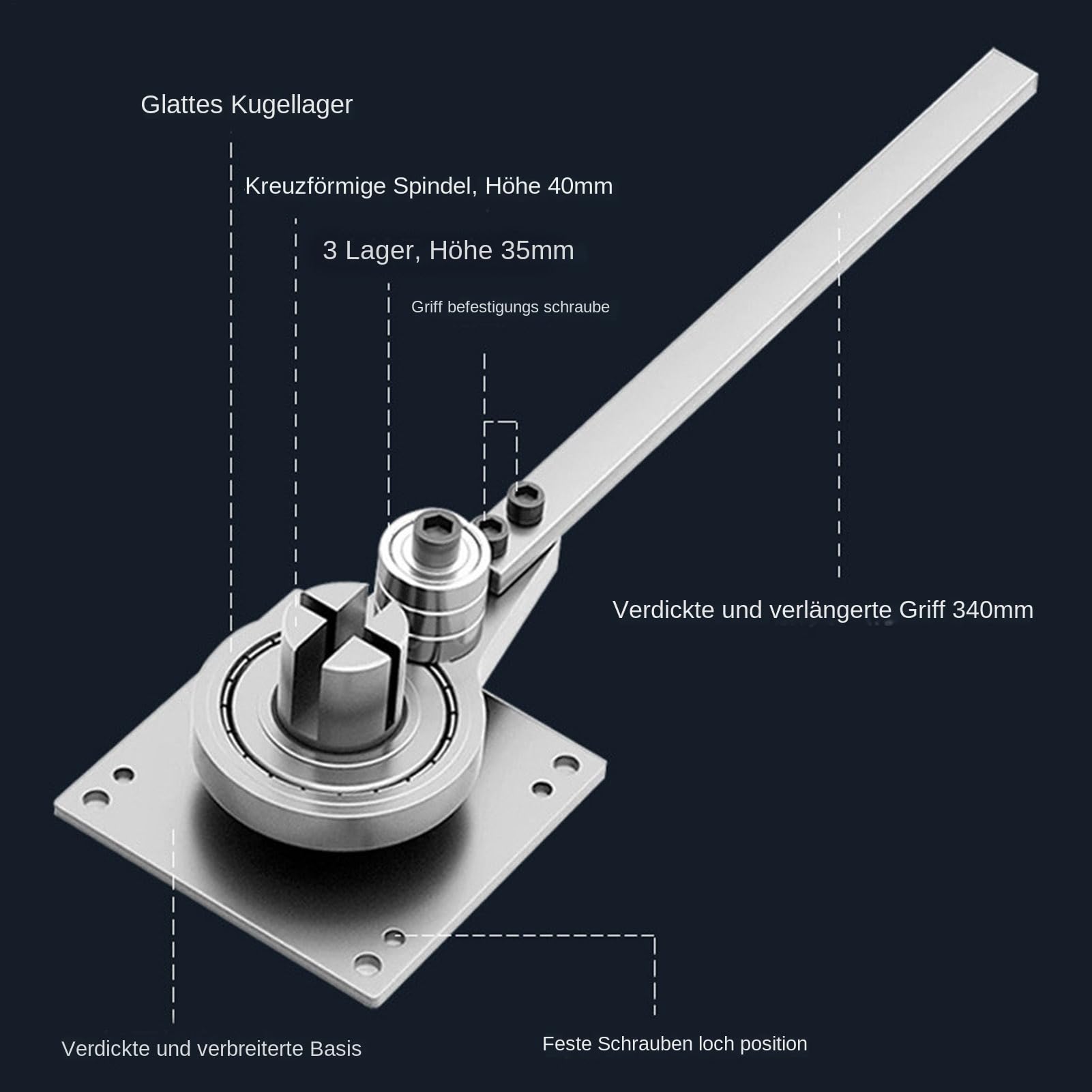 Giętarka do rur Stalowa ręczna oszczędzająca siłę wytrzymała giętarka