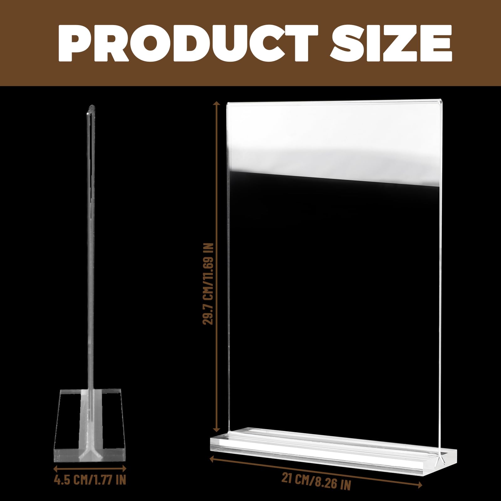 L Shaped Acrylic Menu Holder Stand Clear Menu Holder Stand Slanted Display Stand Custom Acrylic Sign Holder For Advertising - View #3