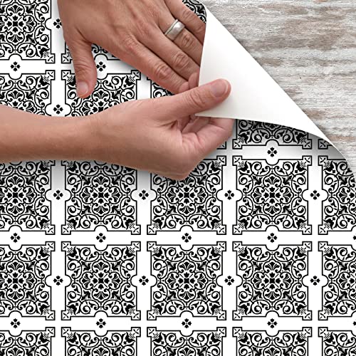 Image of Magic Cover Adhesive Vinyl Paper, Multi-Functional Shelf Liner for Lining Drawers and Shelves, Waterproof and Durable, 18 inch x 50', Julien Black and White