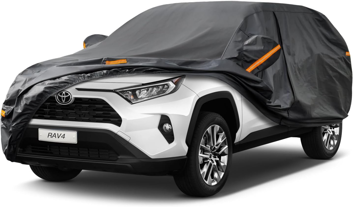 Kayme Funda Coche Exterior, Compatibles con Audi A3 Sportback(1996-2025), Cubierta para Coche Impermeable Transpirable Anti-UV Antipolvo de 7 Capas, Cubre Coche con Cremallera y Forro de Algodón. — view 54
