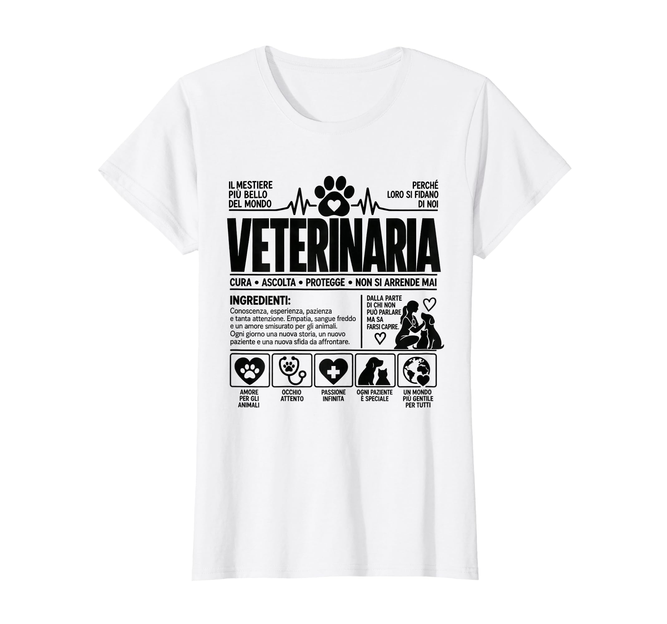 Veterinaria Donna Divertente veterinaria Animali T-Shirt