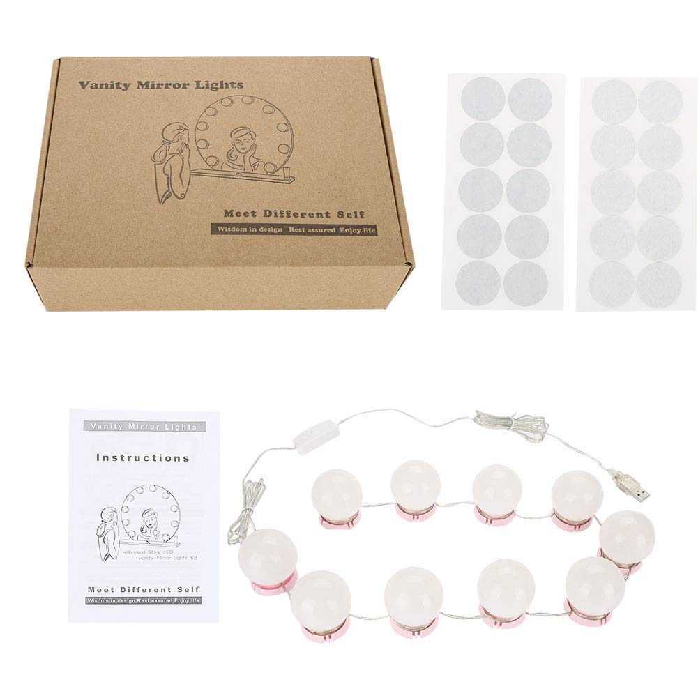 Mirror Küchenks Makeup Mirror Light Kit, LED Bulbs Mirror Light Vanity Mirror Lights LED Lamp Kit Lens Headlight LED Bulbs Kit, Makeup Mirrors Accessories