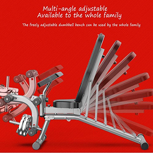 Adjustable Weight Bench Press,Leg Extension Flat/Incline/Decline Utility Bench Press 12 Ways to Exercise for Home Gym Easy to Assemble，Men Women Kids（Maximum Load：300lb）