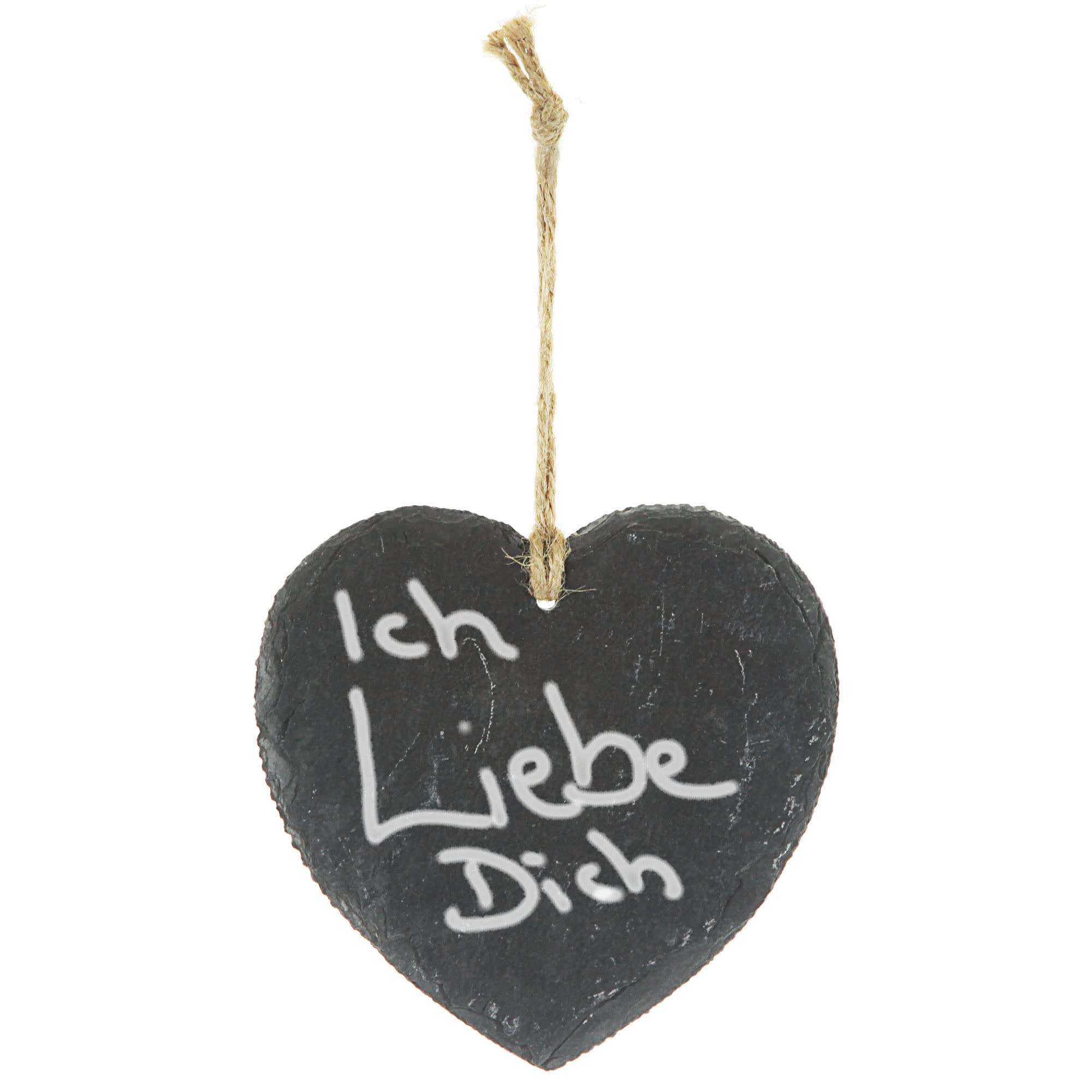 Plateau En Ardoise En Forme De Cœur Avec Gravure Texte