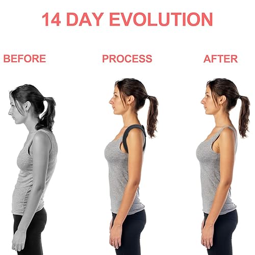 Miniatura 5 de Corrector de postura para mujeres y hombres, soporte de espalda, alivio del dolor, soporte de hombro, enderezador de espalda ajustable para columna