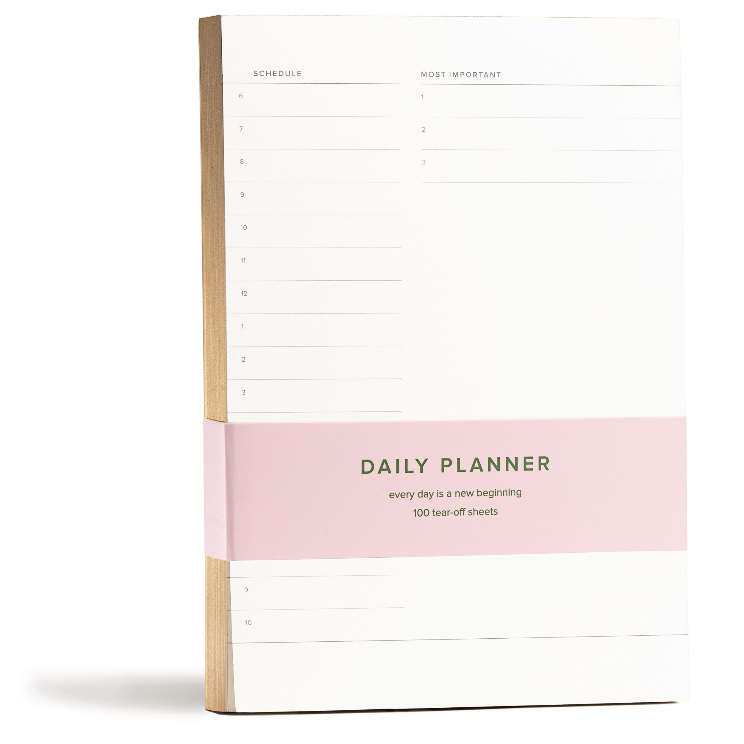 Daily To-Do List Notepad – Desk Pad for Work and Study, Gold, 8.25x5.85 Inches — image 1