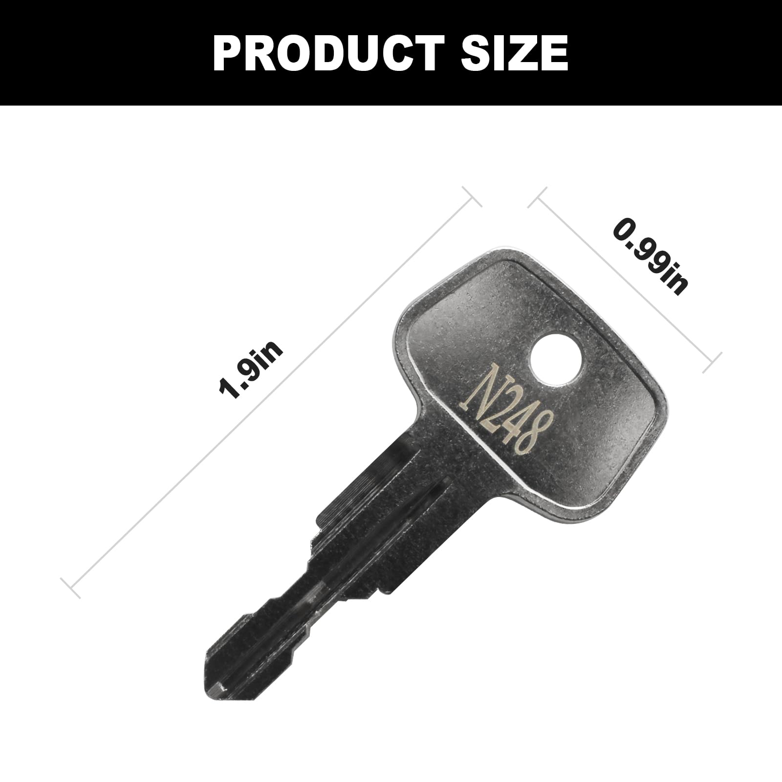 seork N248 Key Replacement (2 Pcs) for Thule Ski,Cargo Box,Roof,Crossbars and Carrier Racks Code N248