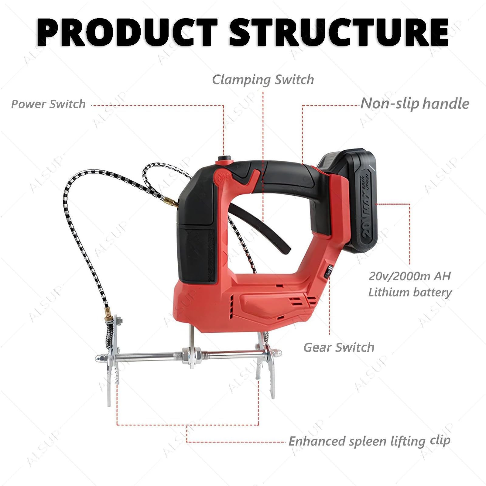 Shaker elettrico per api, portatile, senza fili, con manico antiscivolo, per apicoltura domestica e piccoli apiari