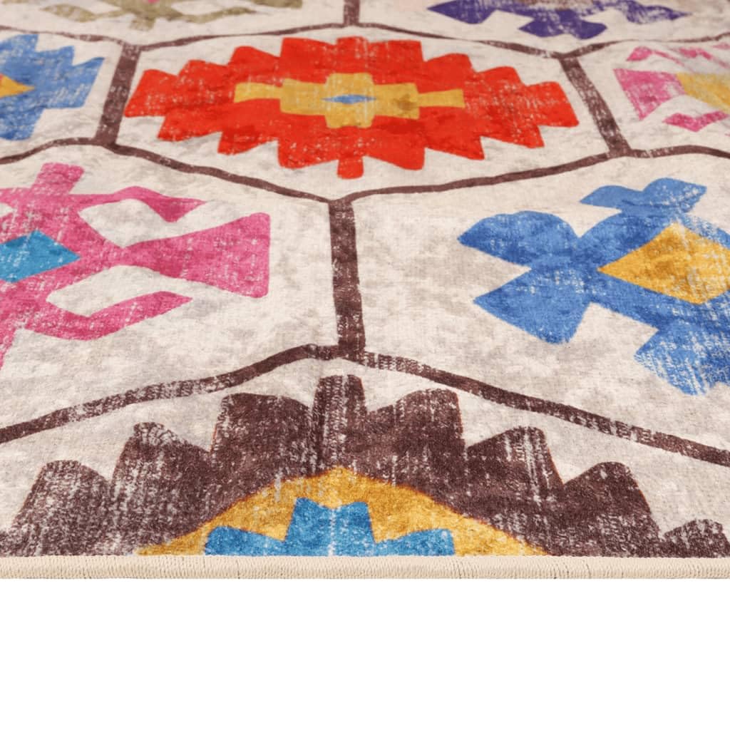 Alfombra de terciopelo lavable a máquina, 80 x 300 cm, parte inferior antideslizante, aislante de ruido, multicolor, patrón llamativo, suave, duradera, fácil de limpiar, protección del suelo