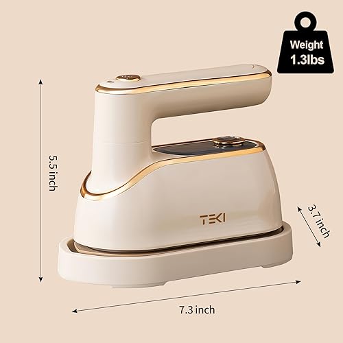 Miniatura 8 de Vaporizador de viaje para ropa, plancha portátil giratoria de 1200 W, plancha de vapor de viaje pequeña para el hogar, dormitorio, universidad,
