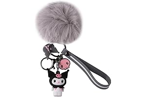 Exclusive Girl's Kuromi Plush Keychain