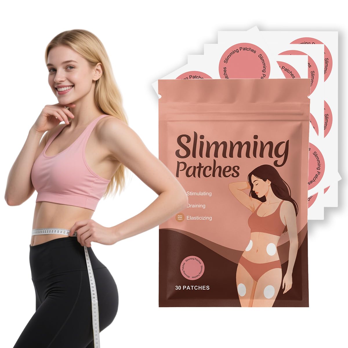 2026 Slimique Cerotti Dimagranti Patch Efficaci, Adatto a Tutti i Tipi di Pelle, Applicazione Flessibile a Diverse aree del corpo (1Pack)