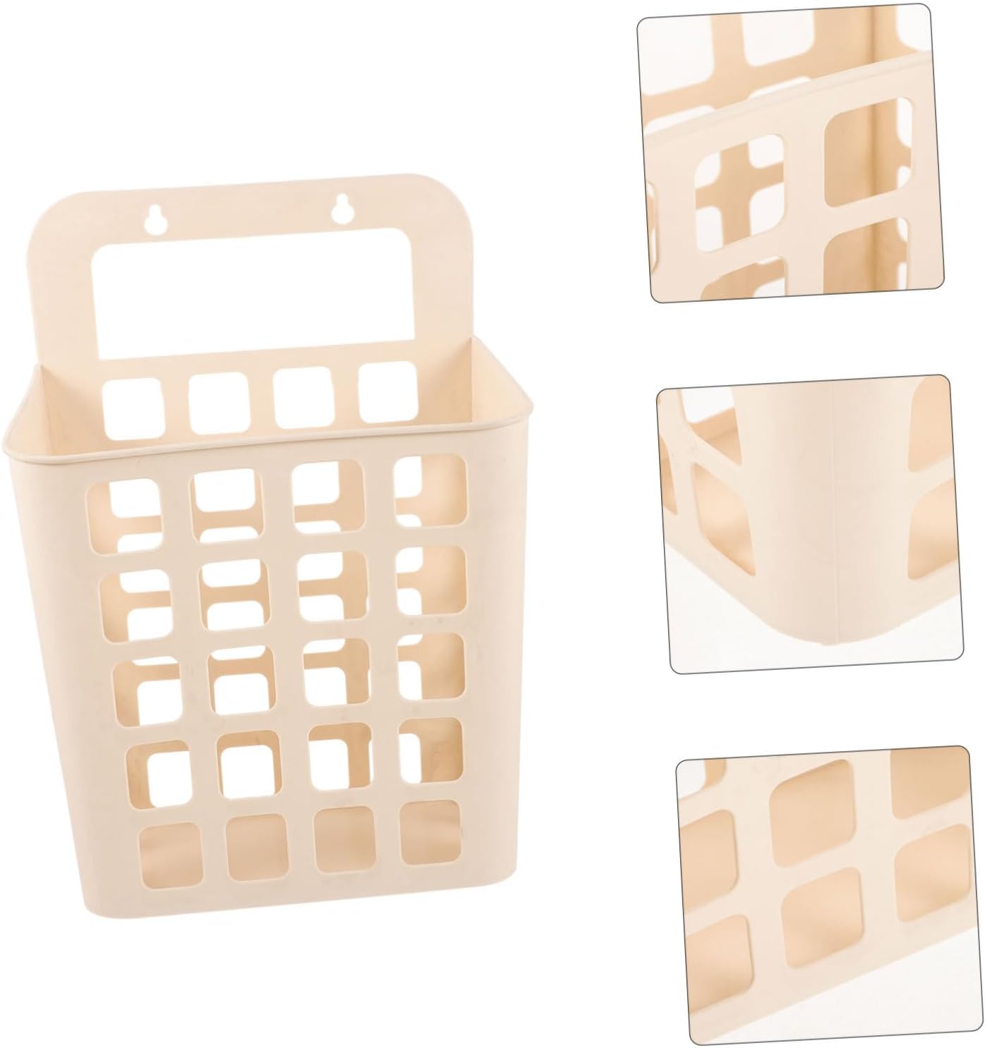 Wakauto Foldable Plastic Laundry Basket Wall Mounted Detachable Storage Organizer for Clothes Towels Space Saving Household Container for Bathroom Bedroom Dorm