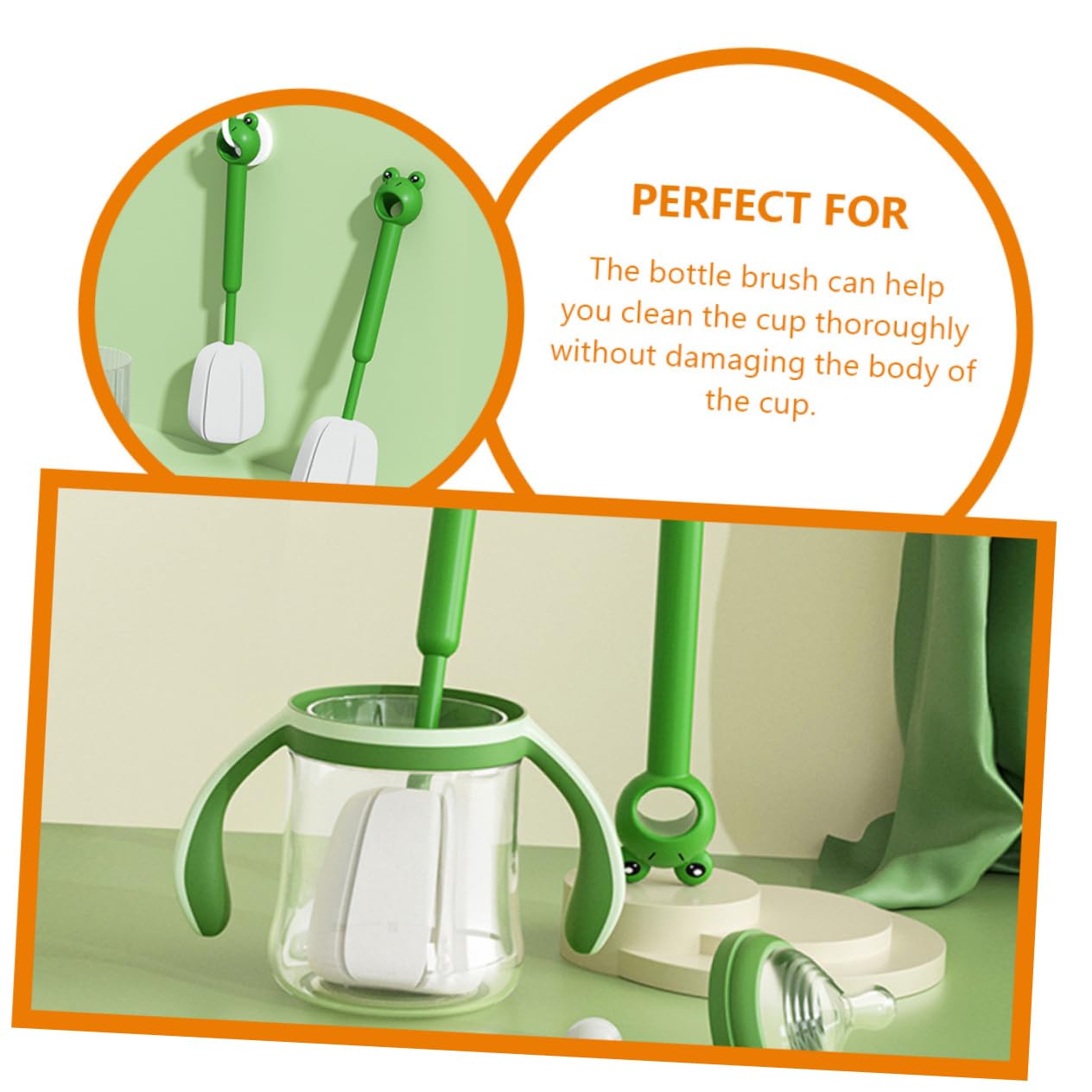 VALICLUD 5 Series Limpieza para Mango para Tazas Y Biberones Accesorio De Limpieza Práctico Y Seguro 2 Piezas X 5
