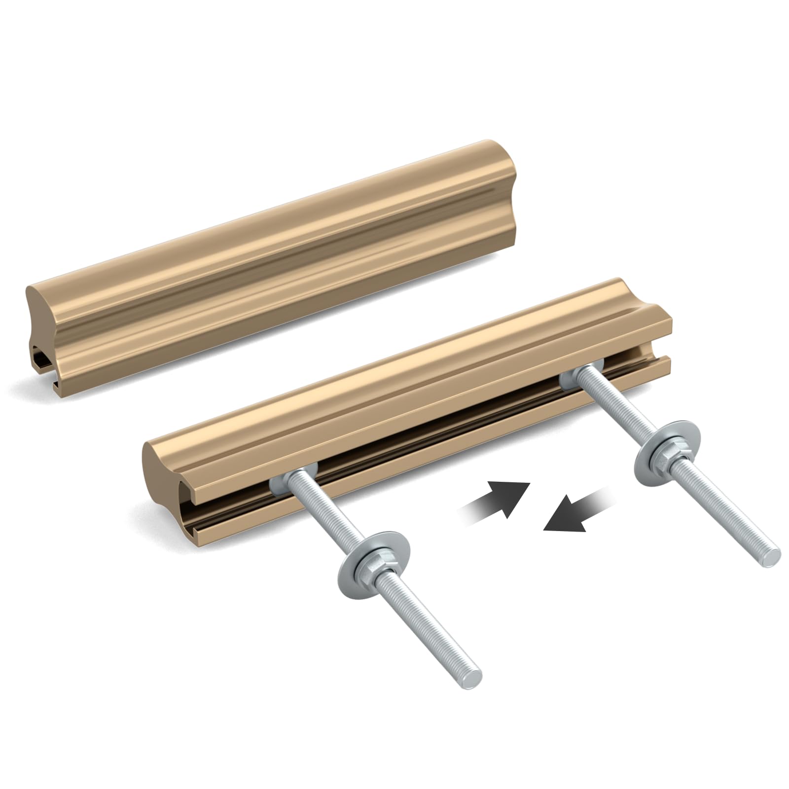 Photo 1 of Peaha 10 Pack Adjustable Cabinet Drawer Pulls Overall Length 102mm(4inch) Champagne Bronze Drawer Handles Dresser Hardware for Cupboard