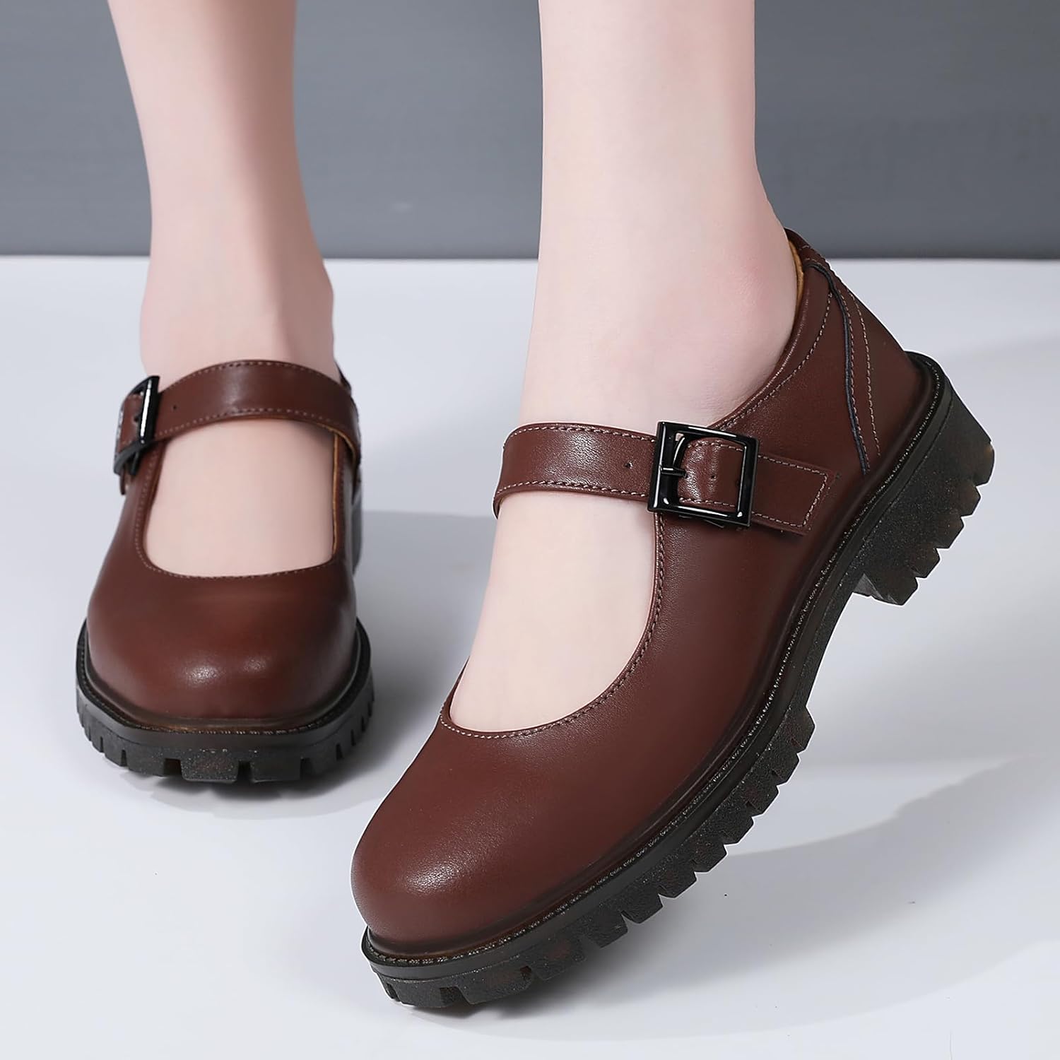 XMM Mary Jane Shoes Women Flat Mary Janes for Womens Comfort Dressy Casual School Cute Non-Slip Work Shoes - Image 8