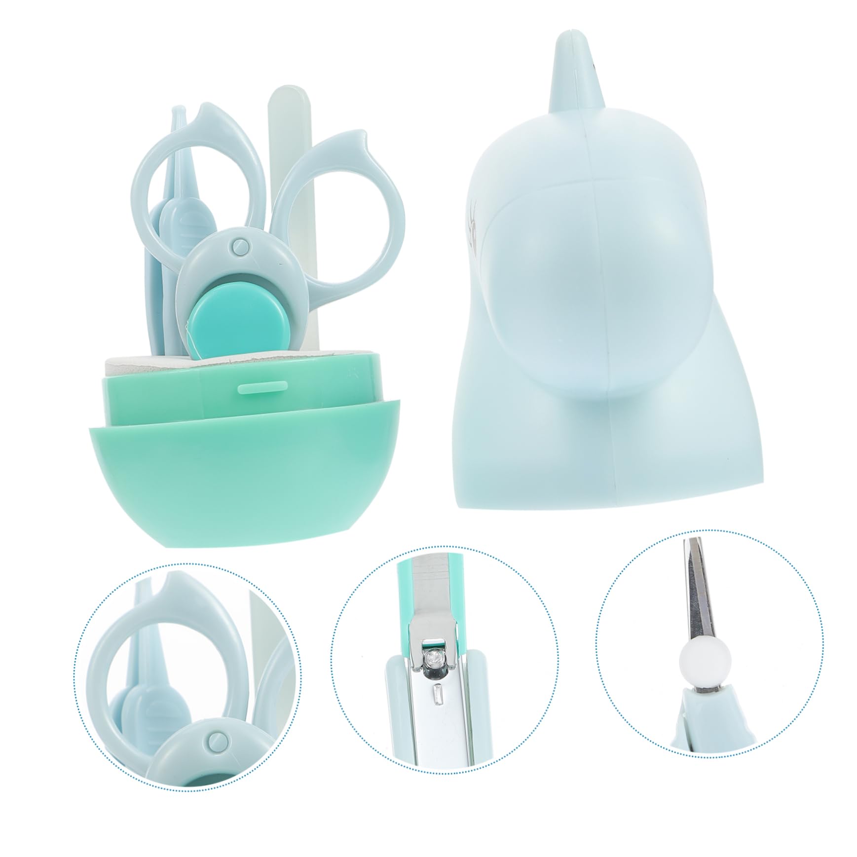 12 Piezas Juego de tijeras para uñas de bebé. baul almacenamiento baul almacenaje cortaúñas para niños pequeños cortauñas recién nacido tijeras de uñas para bebés pinzas para bebe