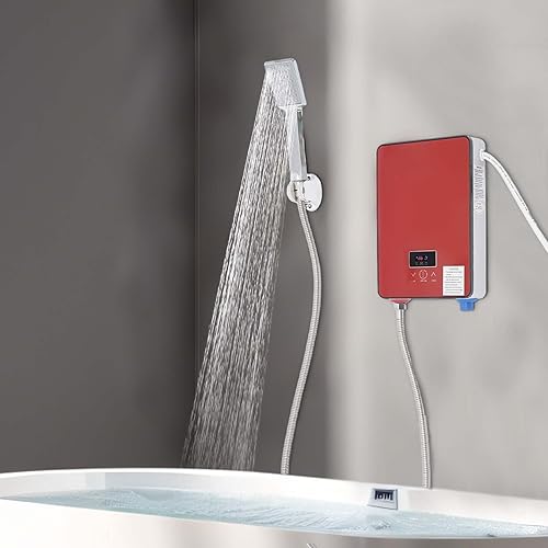 Miniatura 8 de Calentador de agua eléctrico sin tanque, 6500 W a 220 voltios, calentador de agua eléctrico residencial instantáneo caliente bajo demanda para baño,
