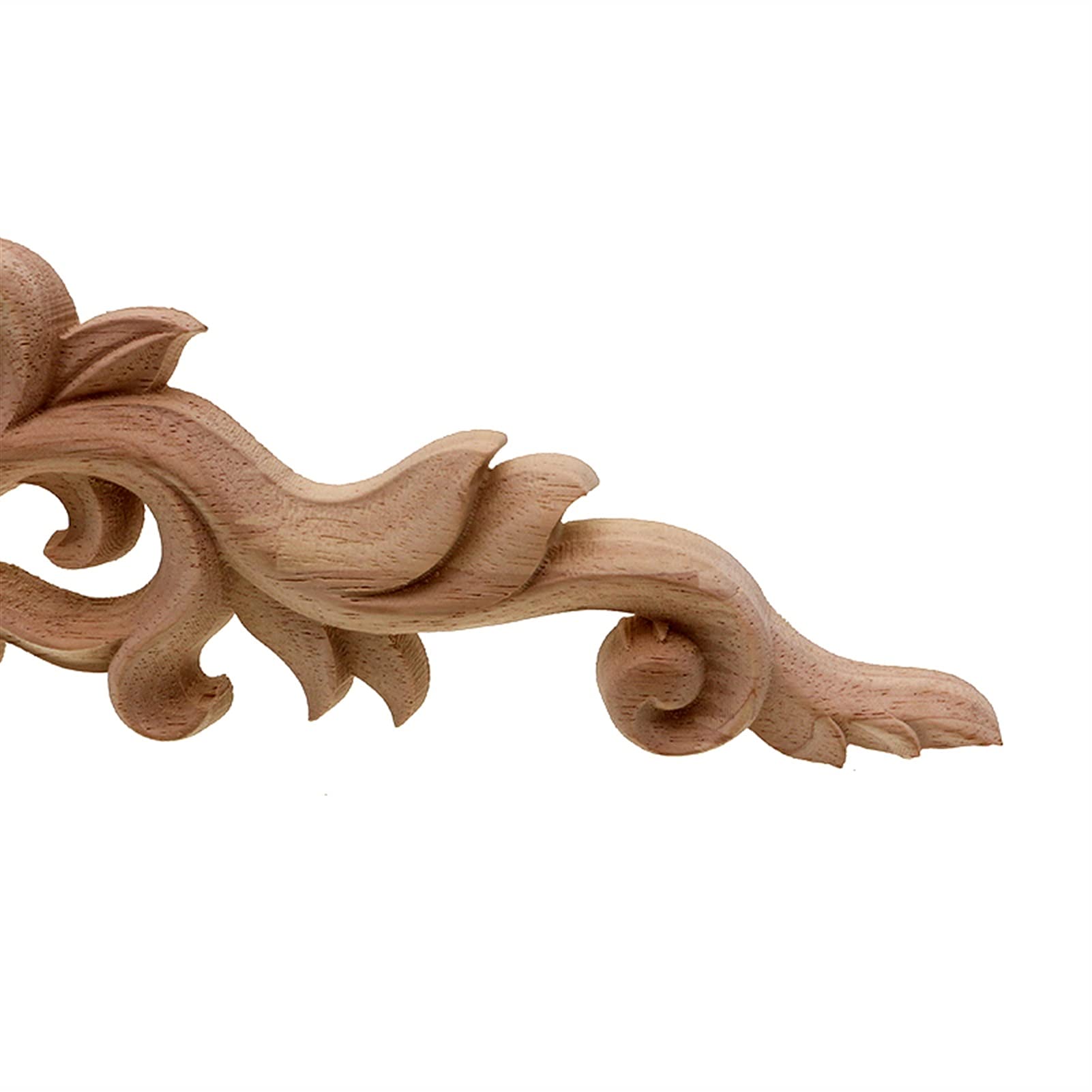 Applique Murale Bois 5 Pièces Moulures Décoratives Bois Sculpté - Rosaces & Appliques Floral Pour Meubles Et Murs, Style Vintage