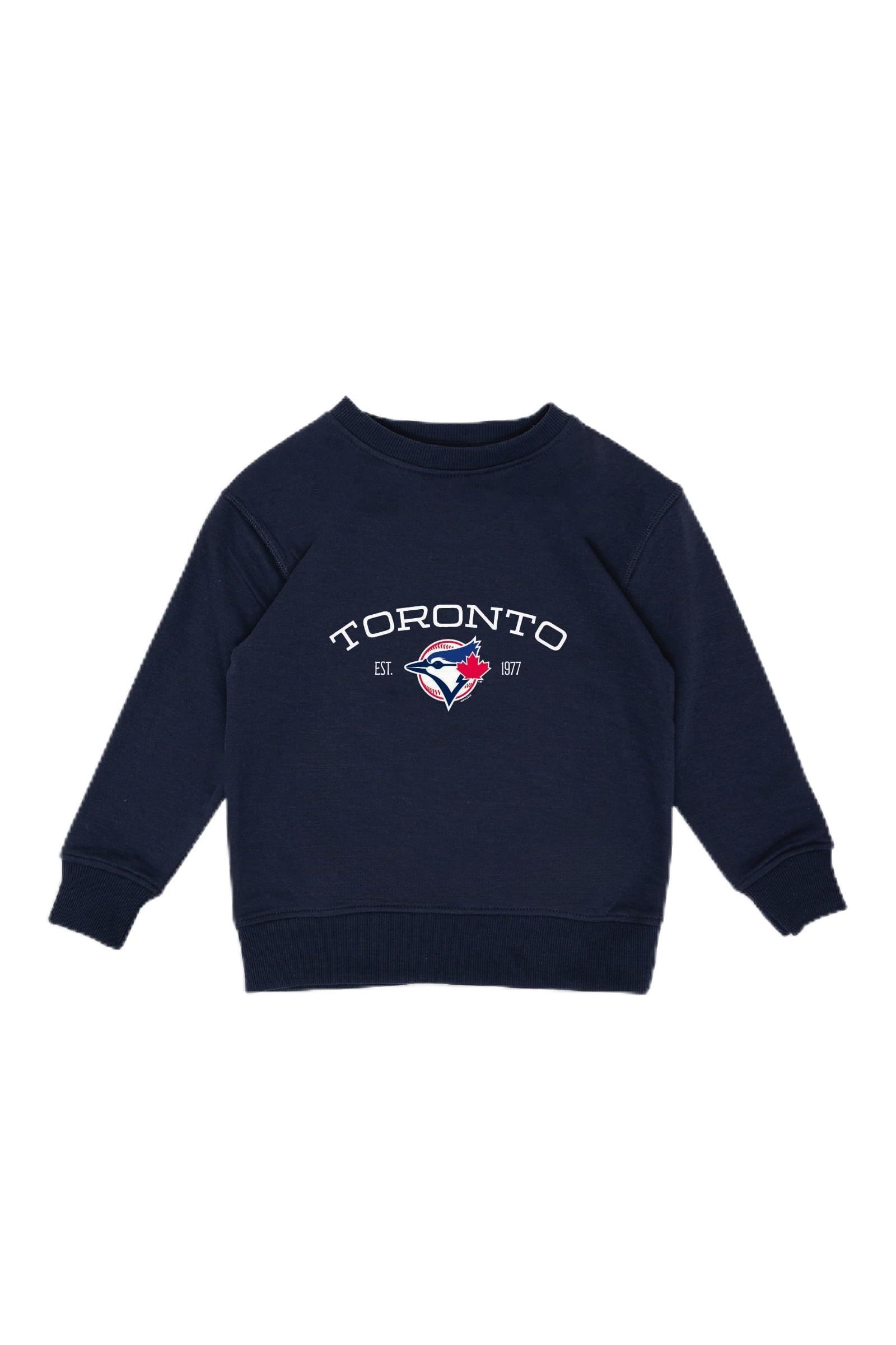 Gertex Toronto Blue Jays Kids Crewneck Sweatshirt for Young Children | Multiple Designs | Officially Licensed Merchandise - 2