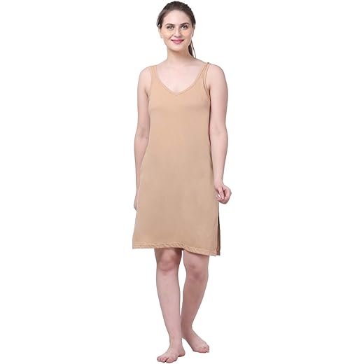 Cotton Rich Camisole Slip Knee Length