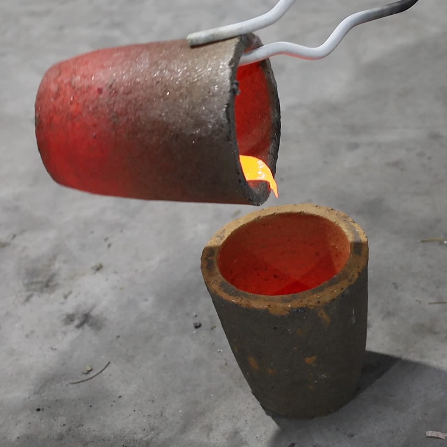 Crisol de grafito de carburo de silicio para fundición de oro, plata, latón, aluminio, ideal para aplicaciones de cobre de 12 kg o aluminio de 4 kg