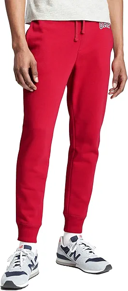 GAP Mens Logo Fleece Joggers Sweatpants, Red, X-Small US
