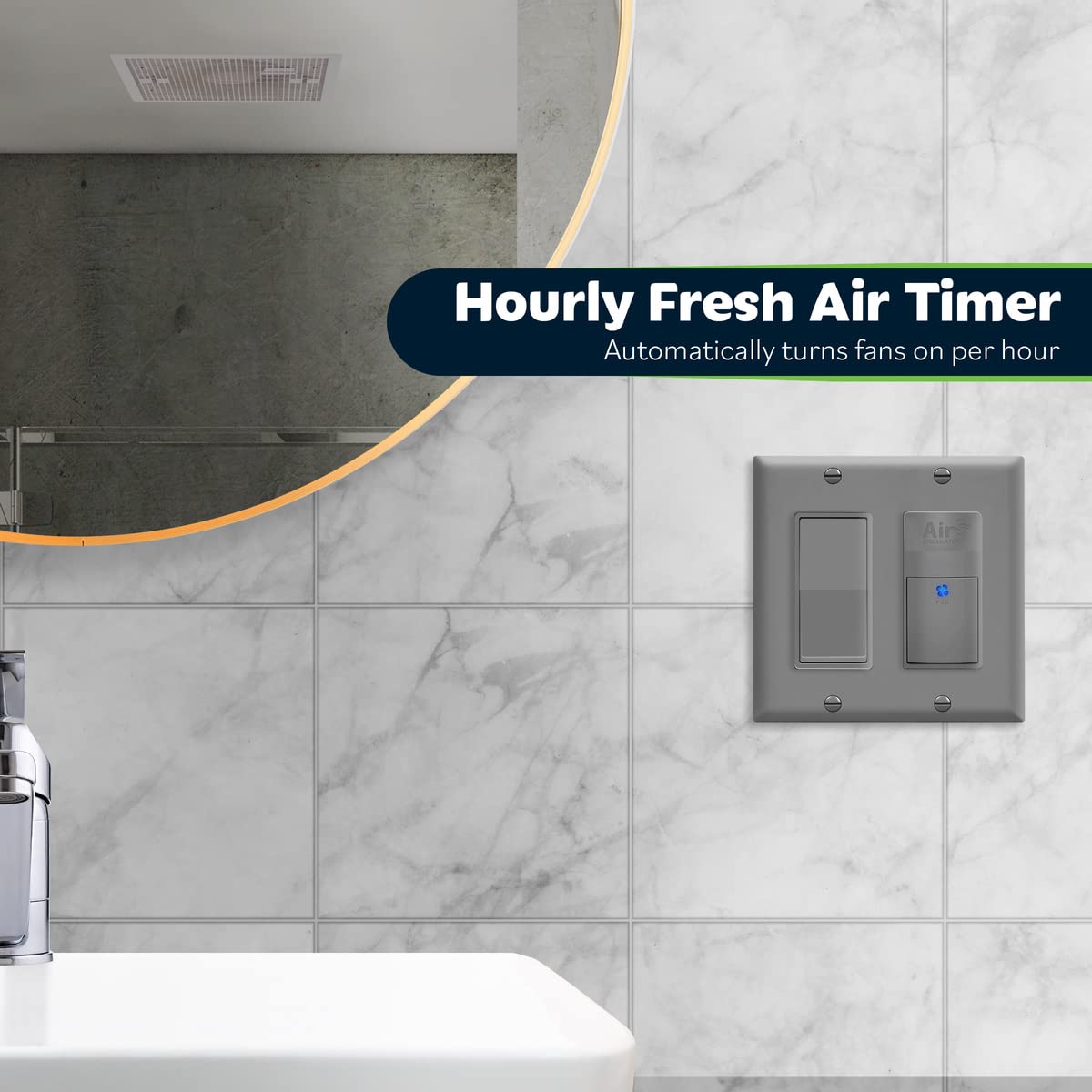 Air Circulator Timer Switch, Neutral Wire Required