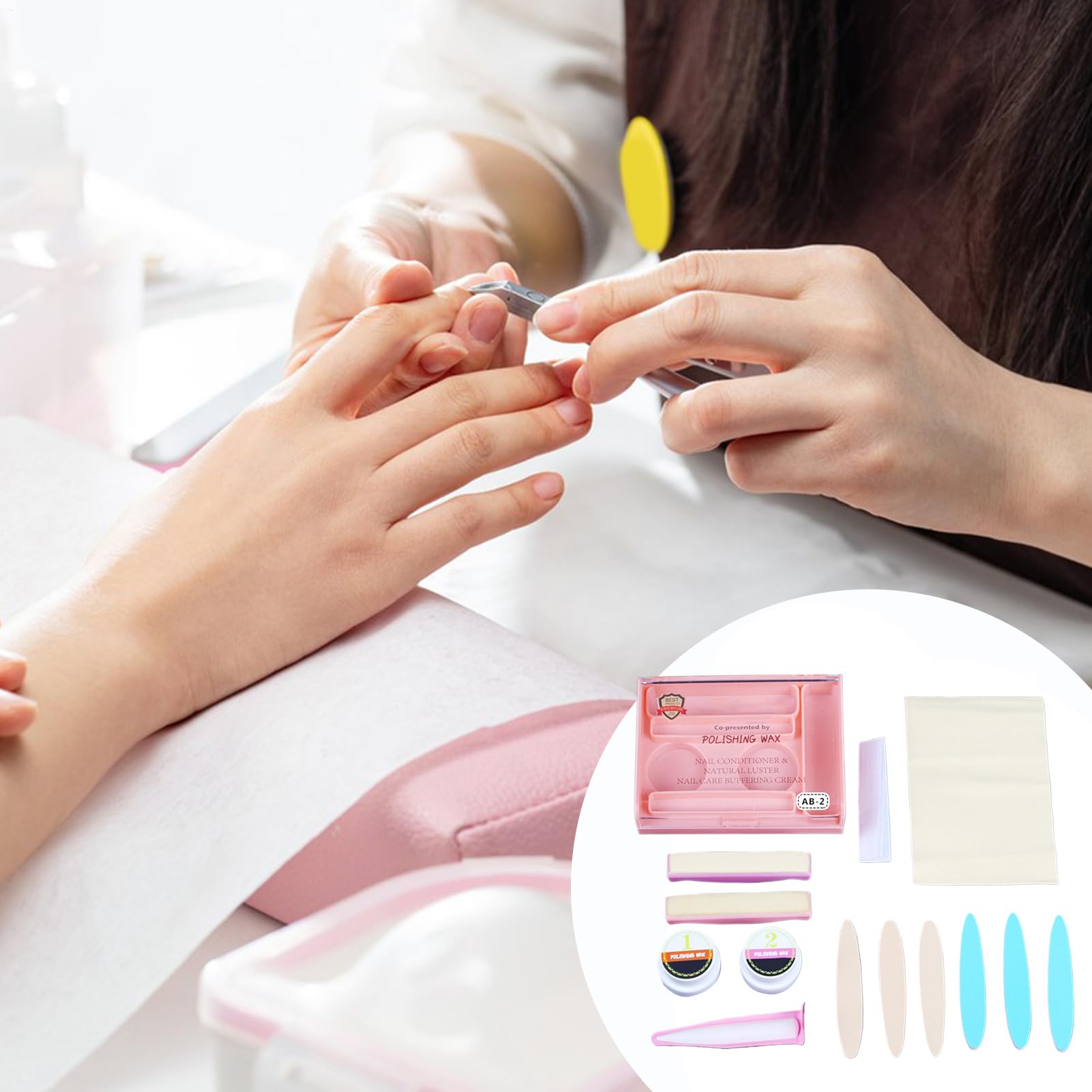Kit Manicure Giapponese Chiodi in Polvere,Strumenti Versatili per Rafforzare Casa Ragazze Donne Bellezza Adulti Viaggio e Restauro