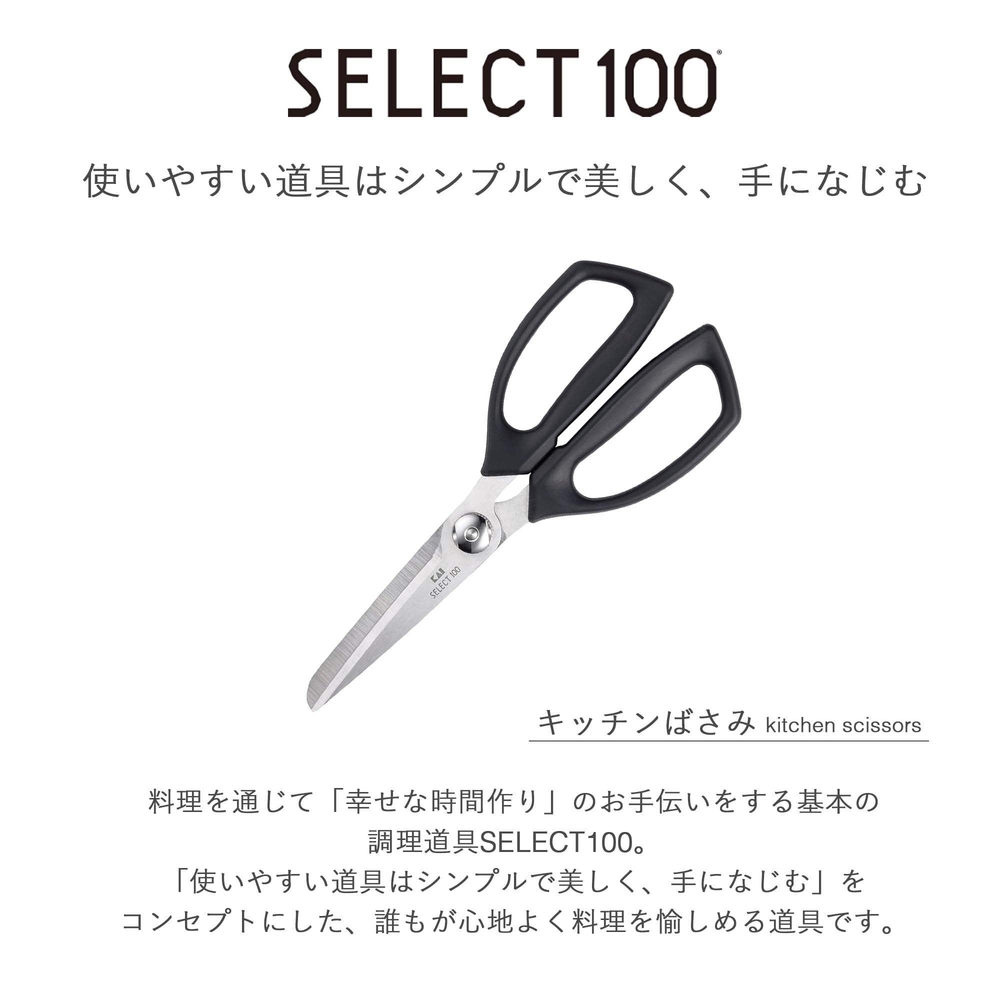 貝印 KAI キッチンはさみ SELECT100 DH3005